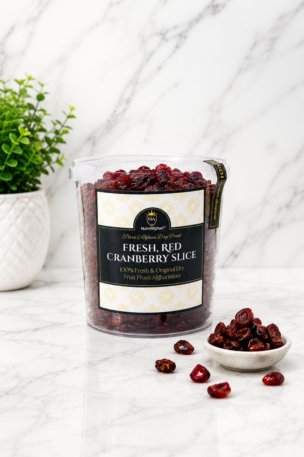 Fresh , Red Cranberry Slice