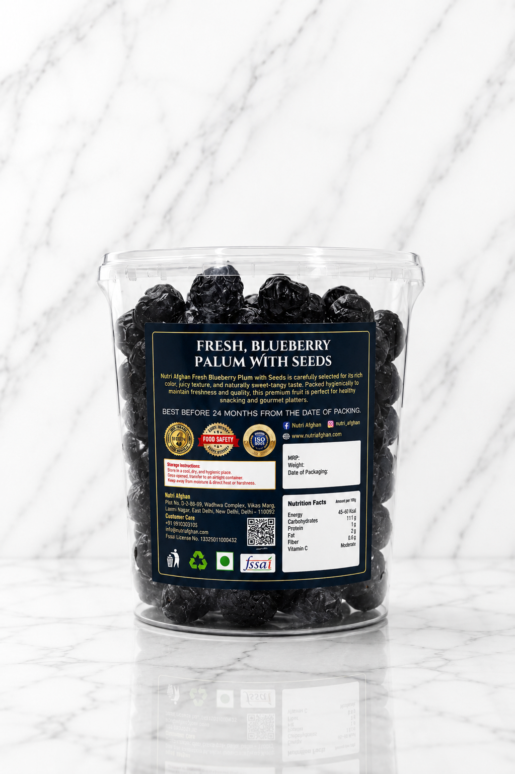 Fresh Blueberry Palum With Seeds